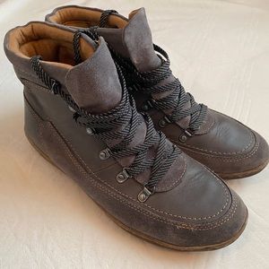 Comfortiva Align Leather Ankle Boots Grey Size 9.5
